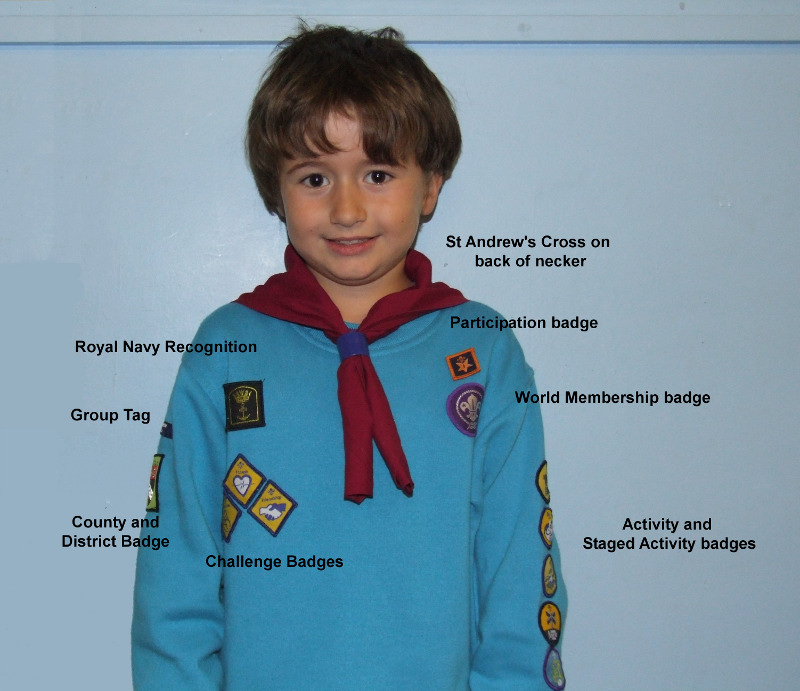 Beaver Uniform Badge Positions