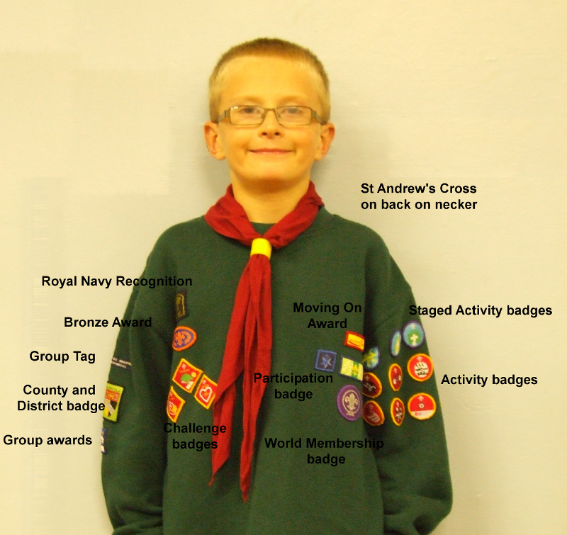 Cub Uniform Badge Positions