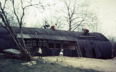 The Nissen Hut from Norwich City Railway Station. The Hazel Tree is still there today, by the toilets.